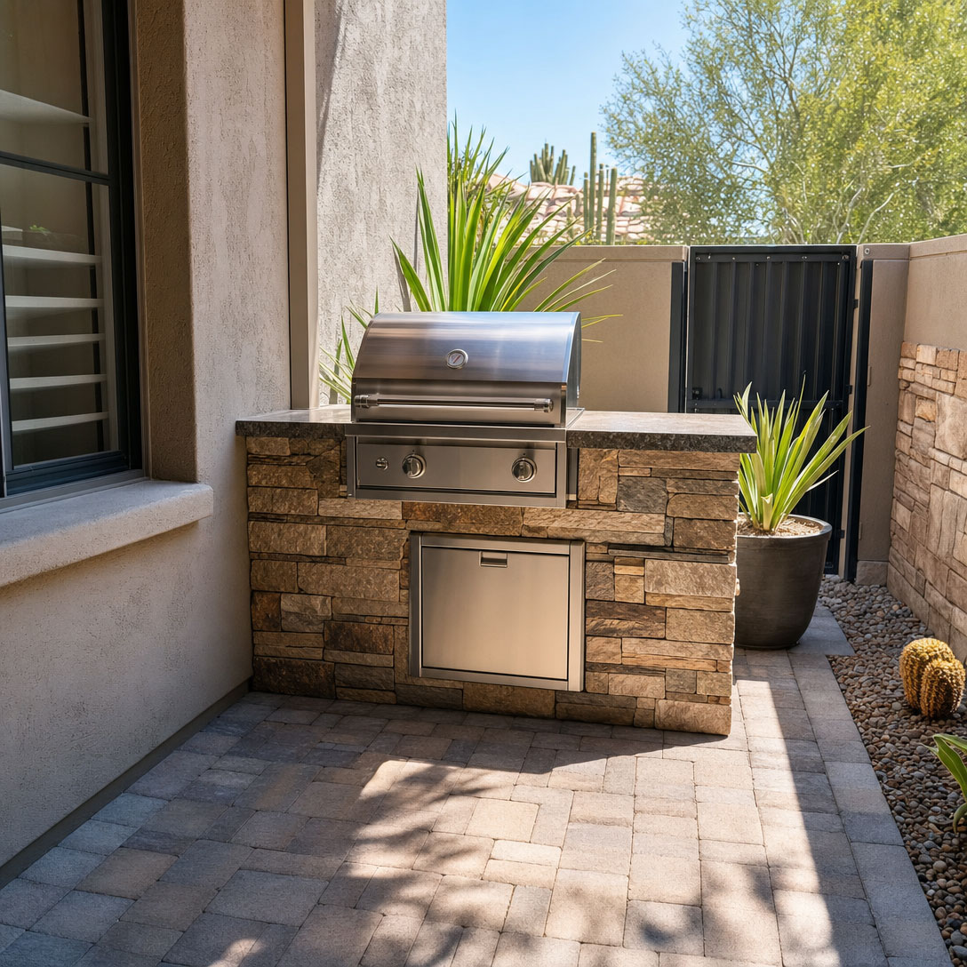 Compact Grill Station for Small Yards in Phoenix